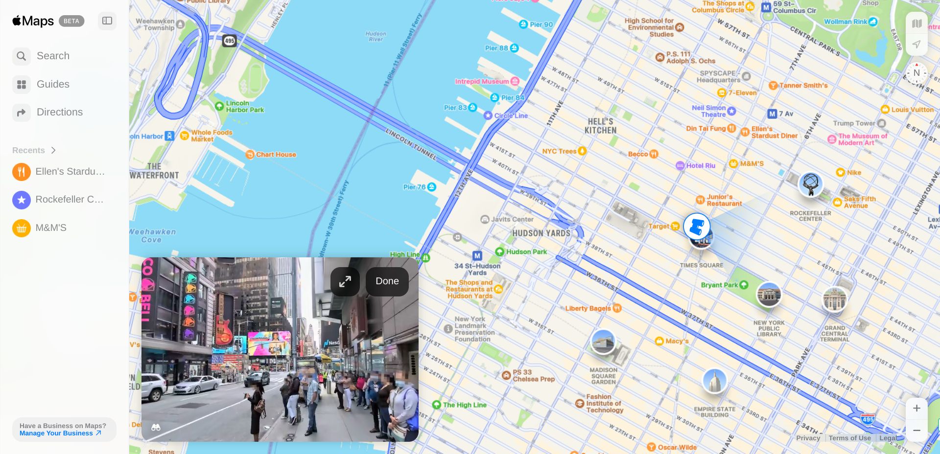 Look Around اکنون در Apple Maps در وب در دسترس است