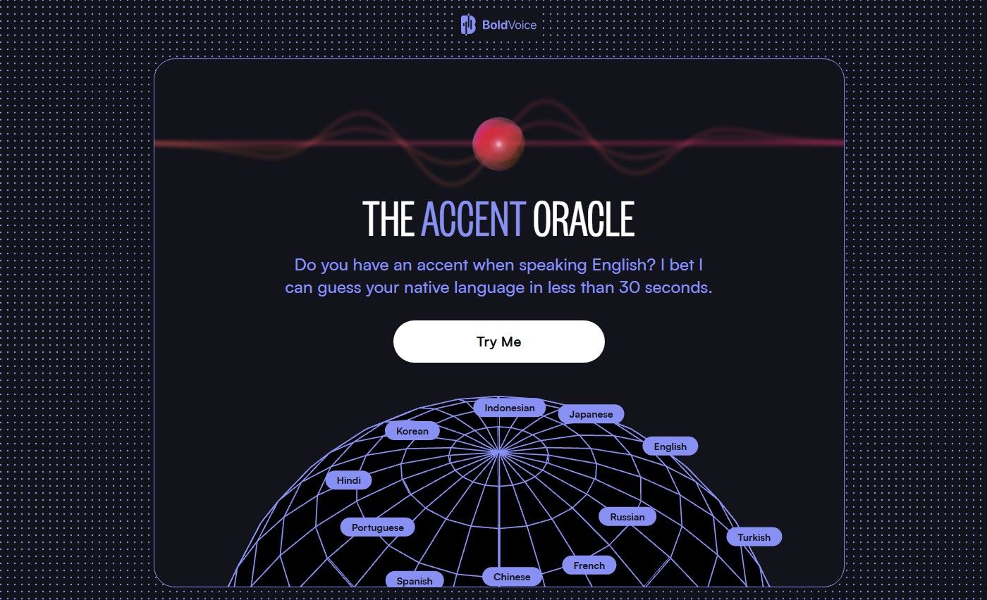 صفحه اصلی BoldVoice Accent Oracle