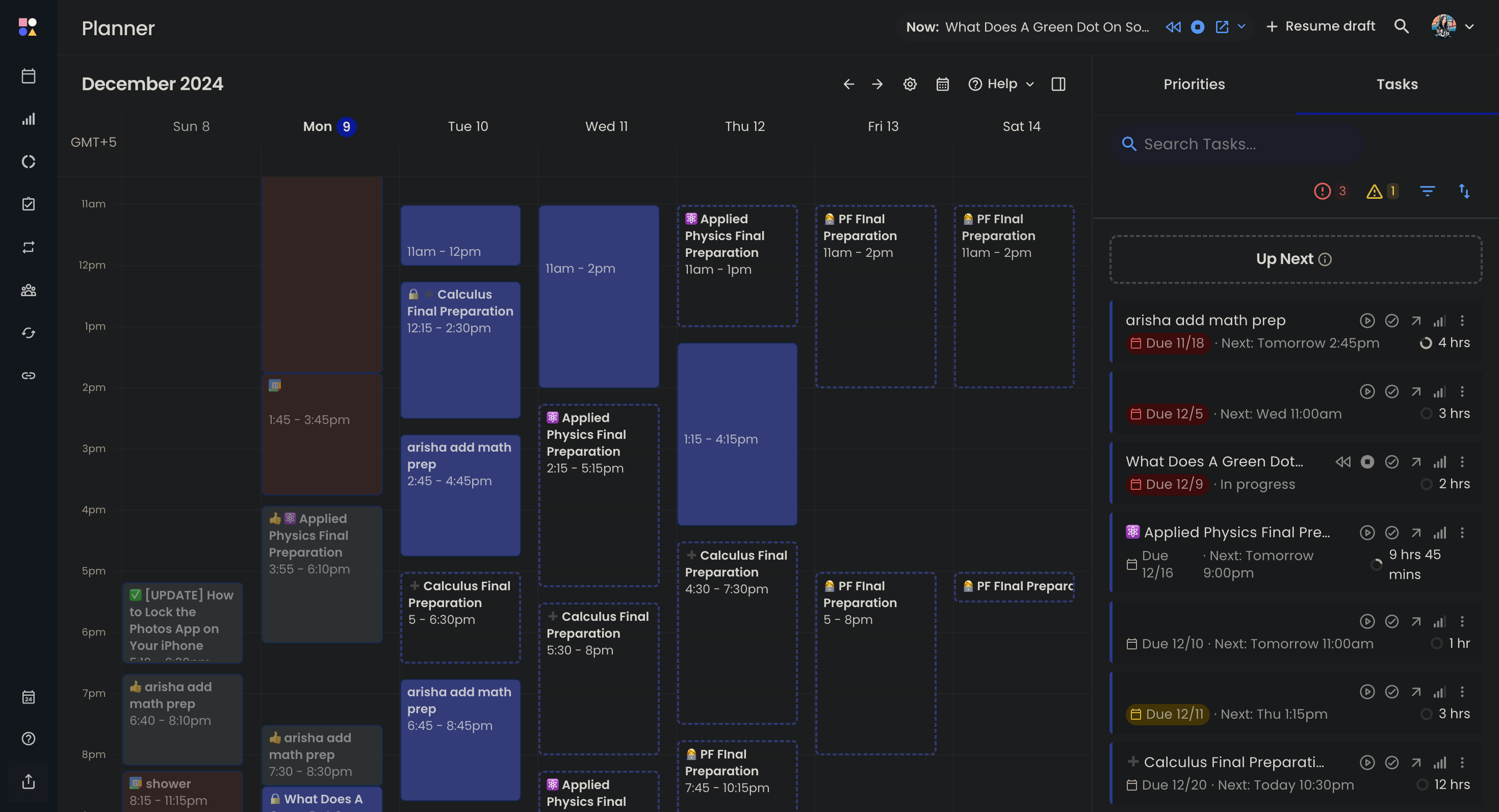 وب سایت را بازیابی کنید که Planner من را با لیستی از وظایف نمایش می دهد